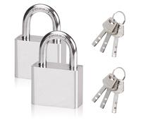 Lot de 2 cadenas avec clés, 30 mm pour petites valises avec clés, mini cadenas à clé pour armoires, casiers, valises