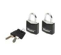 Lot de 2 cadenas MASTER LOCK 20mm noir