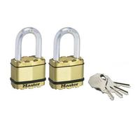 Lot de 2 cadenas s'entrouvrants à clé - 52 mm de large - anse 38 mm MASTER LOCK