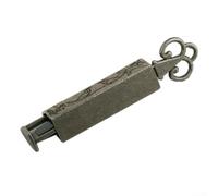 Lot de 2 cadenas vintage antiques avec clé à l'ancienne, lettrage sculpté en laiton, matériau en alliage de zinc, pour petit journal intime, sac à main, boîte à bijoux, petites boîtes de rangement