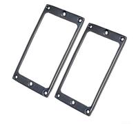 Lot de 2 cadres de micro Humbucker en métal pour guitare électrique avec anneau de montage précis et matériau en alliage d'acier pour une performance stable (noir)