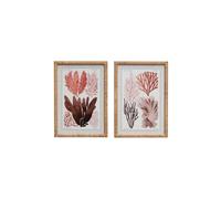 Lot de 2 cadres en rotin beige, à fixer, 1 kg chacun - Chehoma, Coraux - 60x42x1 cm