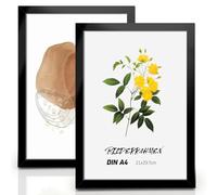 Lot de 2 Cadres Photo A4 Noirs - 21 x 29,7 cm - Plexiglas Incassable - Cadre a4 Moderne - Matériau PVC - Cadre Adapté pour Photos, Affiches, Dessins d'enfants, œuvres d'art, Expositions