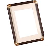 Lot de 2 cadres photo en plastique à coins arrondis pour photos de 15,2 cm, 17,8 cm, 20,3 cm, 25,4 cm et pour photos A4, conçus pour la maison, le bureau, le restaurant et la salle d'étude (Noyer noir