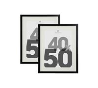 Atmosphera - Lot de 2 cadres photo EVA - 40 x 50 cm - Noir - Eva Noir