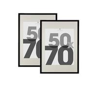 - Lot de 2 cadres photo EVA - 50 x 70 cm - Noir - Eva