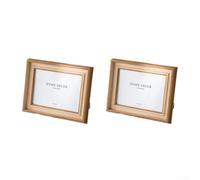 Lot de 2 cadres photo pour afficher des photos de 12, 7 x 17 et 8 cm, conçus pour la décoration de la maison ou du bureau avec maintien sûr des photos (noyer)