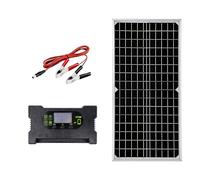 Lot de 2 cadres solaires monocristallins 16 W 12 V ABS pour chargement extérieur portable
