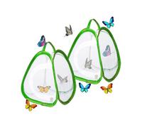 Lot de 2 cages d'habitat pour insectes et papillons - Pliables - Portables - Utilisées pour le jardinage, les cages de culture des légumes de jardin - Pour capturer et observer les enfants en plein