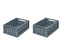 Lot de 2 caisses de rangement Weston M Whale blue