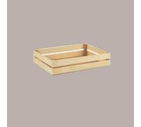 Lot de 2 caisses en bois naturel rectangulaires de taille moyenne 37 x 28 H 8 pièces Idéal pour emballer des étrangers et des paniers de Noël en bois naturel