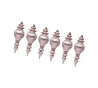 Lot de 2 caisses en plastique Décorations de vacances incurvées Long conseils Design Pendentif de Noël coloré pour événements Décoration de la maison Pendentif long arbre de Noël