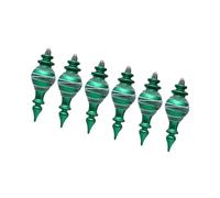 Lot de 2 caisses en plastique Décorations de vacances incurvées Long conseils Design Pendentif de Noël coloré pour événements Décoration de la maison Pendentif long arbre de Noël