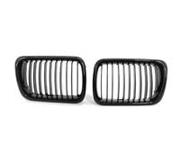 Lot de 2 calandres avant noires brillantes, style course, compatibles avec BMW E36 97 98 99 et 318i 323i 325i 320i 328i(Gloss Black)