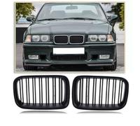 Lot de 2 calandres avant noires mates pour BMW Série 3 E36 berline 1992-1997