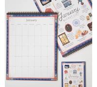 Lot de 2 calendriers de bureau 2026, 2026, calendrier mural à spirales, planificateur de rappel mensuel à, pour étude, école, tâches, maison, fête, voyage