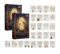 Lot de 2 calendriers de l'Avent 2025 avec versets bibliques quotidiens et surprises de crèche de la Nativité | Cartes de prière chrétiennes pour adultes et
