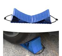 Lot de 2 cales de roue de remorque avec corde ou roue en caoutchouc plastique adaptées pour l'extérieur et le rangement offrant une solution pour les camping-cars