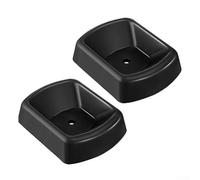 Lot de 2 cales de roue en caoutchouc robuste pour remorques, stabilisateurs de roulettes de 15,2 cm avec trous de drainage, butées de roue antidérapantes pour camping-car, bateau