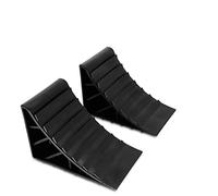 Lot de 2 cales de roue pour remorque - Noir - Avec support - Pour voiture, caravane
