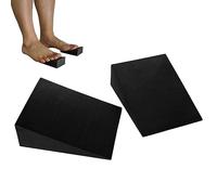 Lot de 2 cales de squat | Écarteurs de cheville et de genou | Planche inclinée antidérapante pour mollet | Cale de yoga portable pour accroupissements surélevés, ATG, squats fendus, pilates