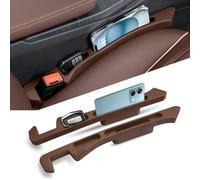 Lot de 2 Cales pour Espace Entre Les sièges Auto Mitsubishi ASX, Pajero, Outlander, Grandis, Zinger, Galant, Lancer-Ex, Fortis, Eclipse (Couleur Normale/Marron)