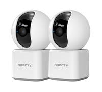 Lot de 2 Caméra de surveillance intérieure ARCCTV-Bluetooth Double bande wifi 2,4 GHz/5 GHz Détection de mouvement-Y2U3