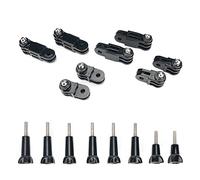 Lot de 2 caméras d'action avec bras pivotant réglable - Accessoires pour GoPro Hero 10, 9, 8, 7, 6, 5, Xiaomi, Fusion, DJI Osmo, SJCAM et caméra de sport GoPro - Support de casque de moto