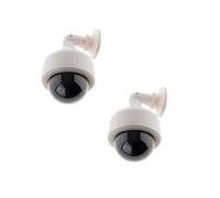 Otio - Lot de 2 caméras de surveillance extérieures factices avec LED