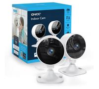 Lot De 2 Caméras Intérieures 1080P Wifi 2.4GHz Détection Mouvement IA Audio Bidirectionnel Vision Nocturne Cloud/Carte SD