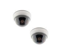 Lot de 2 caméras LED de surveillance intérieures factices -