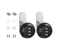 Lot de 2 cames combinées multifonctions à 3 chiffres pour boîte aux lettres et tiroir d'armoire, utilisation en alliage de zinc robuste