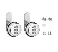 Lot de 2 cames combinées multifonctions à 3 chiffres pour boîte aux lettres et tiroir d'armoire, utilisation en alliage de zinc robuste