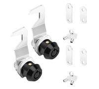 Lot de 2 cames tubulaires robustes avec clés identiques en acier pour une gestion facile de l'armoire et boîte à outils de sécurité
