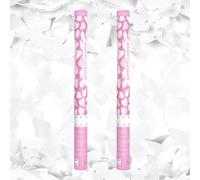 Lot de 2 Canons à Confettis Papillons Blanc 60 cm, Portée 5-8 mètres, Confettis Biodégradables, Effet Pluie Spectaculaire, Idéal Mariage Anniversaire Baby Shower Fête, Effet papillons blanc.