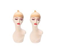 Lot de 2 Cap de Perruque En Nylon Bonnet Perruque Élastique Bonnet Soutien de Perruque Unisexe pour Femme et Homme Beige Naturel