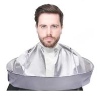 Lot de 2 capes de coupe de cheveux professionnelles pliables pour salon de coiffure, tablier parapluie pour adultes hommes et femmes (argenté, 2 pièces)