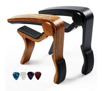 Lot de 2 capodastres pour guitare électrique acoustique et ukulélé (noir + palissandre)