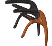 Lot de 2 capodastres pour guitares acoustiques et électriques à 6 cordes (grain de bois noir)