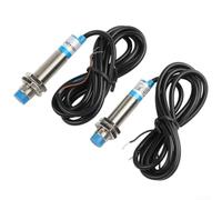 Lot de 2 capteurs de proximité inductifs LJ12A34ZBY avec portée de détection de 4 mm et sonde ABS pour une détection fiable des métaux dans les applications d'automatisation