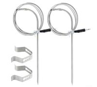 Lot de 2 capteurs de rechange pour sondes de viande pour grills à granulés prenant en charge les systèmes de contrôle numérique pour surveiller à la fois la température du cœur des aliments et la
