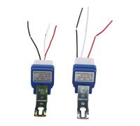 Lot de 2 capteurs de réverbère DC 12 V 24 V 10 A Unité de contrôle marche/arrêt pour éclairage extérieur Lampe solaire Intégration et utilisation d'équipements électriques