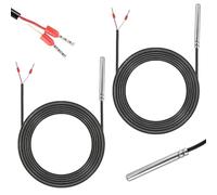 Lot de 2 capteurs de température Pt1000 - Capteur de température numérique Pt1000 - Avec câble en PVC - Sonde de température - Sonde de température en acier inoxydable pour surveillance de la