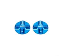 Lot de 2 capuchons anti-poussière en alliage d'aluminium pour fourche de valve AV compatibles avec les vélos tout-terrain (bleu)