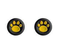 Lot de 2 capuchons antidérapants en silicone pour manette de jeu ROG XBOX Ally/Ally X, avec motif patte de chiot, 9 options de couleur, coque souple pour accessoires de console de jeu (noir et jaune)