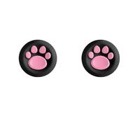 Lot de 2 capuchons antidérapants en silicone pour manette de jeu ROG XBOX Ally/Ally X, motif patte de chiot, 9 options de couleur, coque souple pour accessoires de console de jeu (noir et rose)