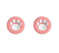 Lot de 2 capuchons antidérapants en silicone pour manette de jeu ROG XBOX Ally/Ally X, motif patte de chiot, 9 options de couleur, coque souple pour accessoires de console de jeu (rose et blanc)