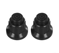 Lot de 2 capuchons d'allumage à bouton poussoir pour barbecue à gaz, noir, plastique PP avec ressort en acier, compatible avec allumeur à impulsion AAA standard, diamètre du filetage 18 mm, hauteur