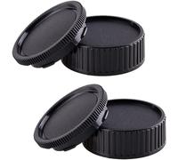 Lot de 2 capuchons de corps d'appareil photo et cache d'objectif arrière compatibles avec Leica M LM,Zeiss ZM,Voigtlander VM.[J637]