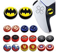 Lot De 2 Capuchons De Manettes Analogiques Dualsense Pour Manette De Jeu Sans Fil - En Silicone Antidérapant - Pour Ps5/Ps4/Xbox One/360/Nintendo Switch Pro (Bat-Man)